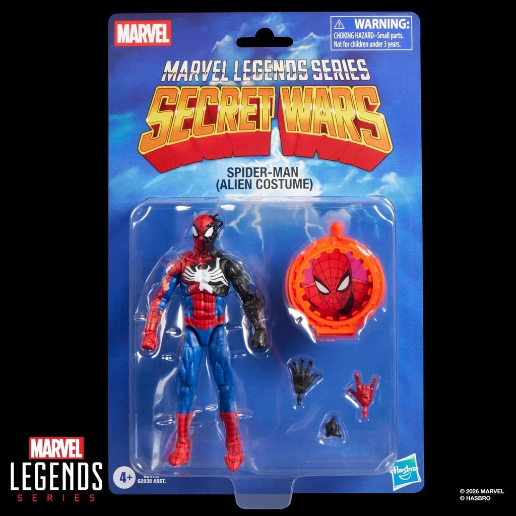 Secret Wars Marvel Legends Series Spider-Man (Alien Costume) 6-Inch Action Figure
